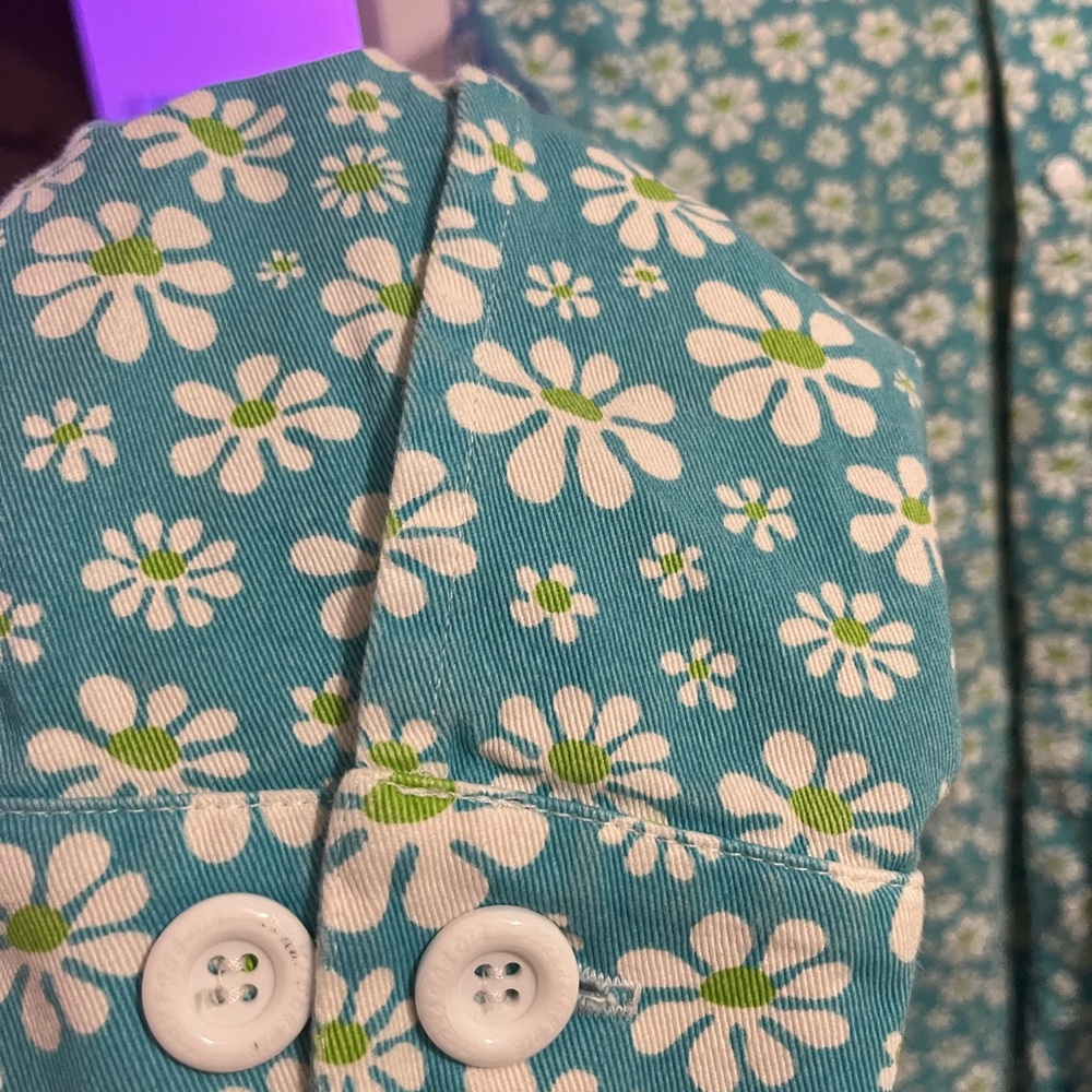Big Bud Press Blue Floral Jumpsuit (M, worn a bunch- cute + comfy!) LAZY DAISY - Picture 3 of 6